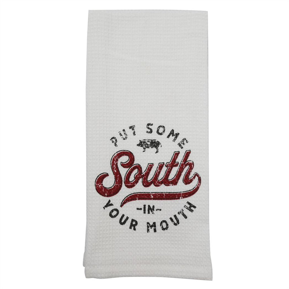 Put Some South in Your Mouth waffle towel