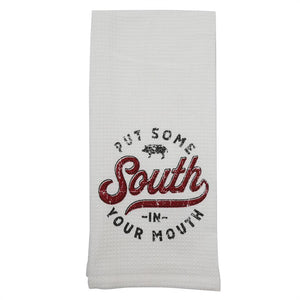 Put Some South in Your Mouth waffle towel