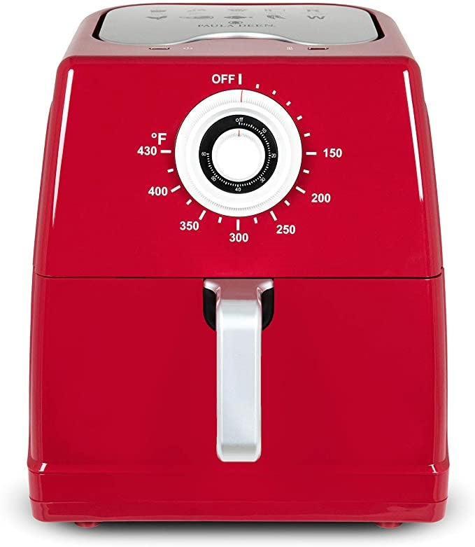 Paula Deen 8.5qt (1700 Watt) Large Air Fryer, Rapid Air Circulation System, Square Single Basket System - Red