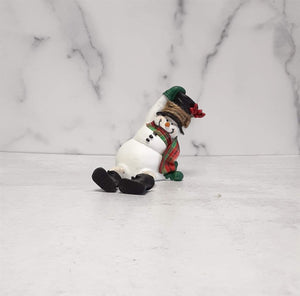 Snowman Shelf Sitter Leaning