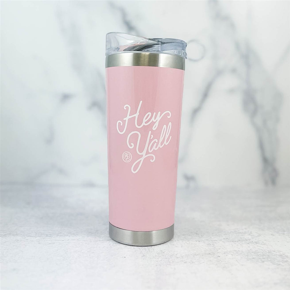 Hey Y'all Candy PInk Stainless Steel 26oz. Tumbler