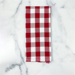 Cranberry Checked Towel