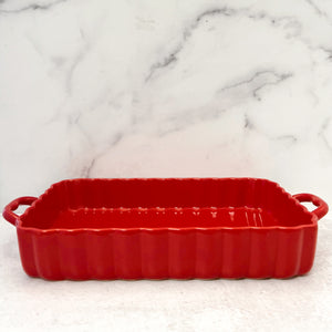 
            
                Load image into Gallery viewer, Casserole Ridged 9&amp;quot; x 13&amp;quot; RED
            
        