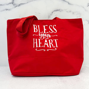 
            
                Load image into Gallery viewer, Bless Your Heart Canvas Tote
            
        