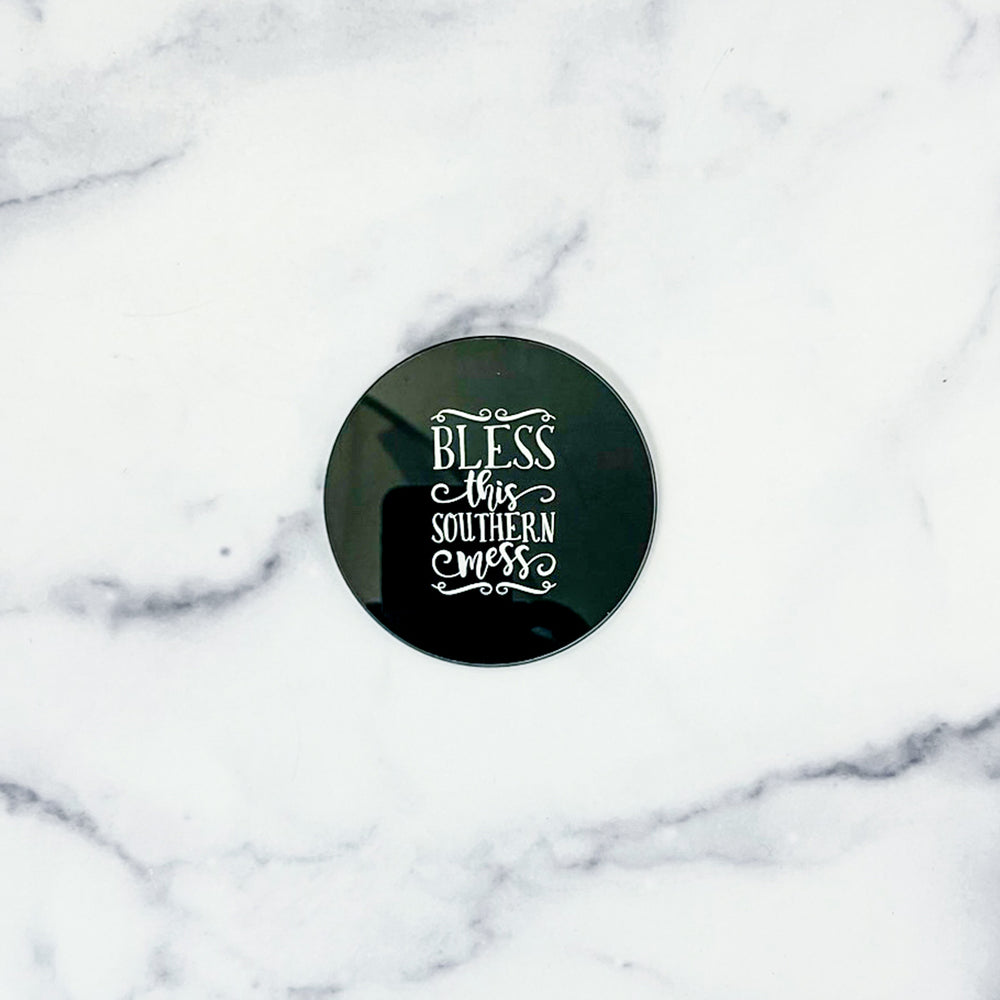Bless this Southern Mess Glass Coaster