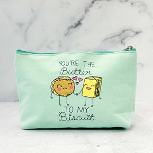 
            
                Load image into Gallery viewer, Butter to My Biscuit Canvas Pouch
            
        