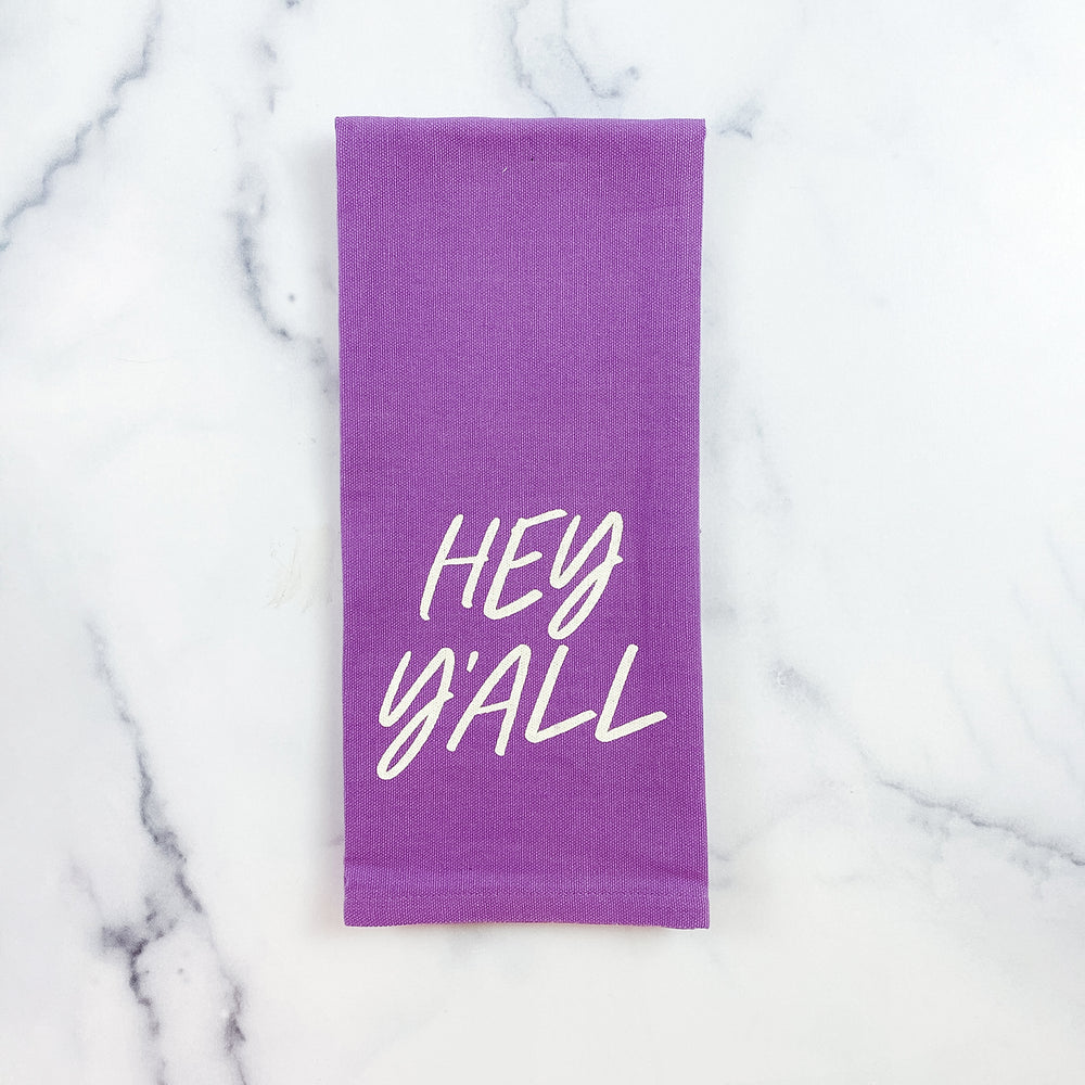 Hey Y'all Lavender Towel