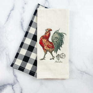 
            
                Load image into Gallery viewer, Rooster and Gingham 2pc Towel Set
            
        