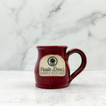Paula Deen Round Belly Handmade Coffee Mug CRANBERRY w/sand