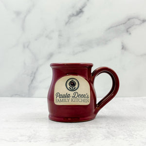 
            
                Load image into Gallery viewer, Paula Deen Round Belly Handmade Coffee Mug CRANBERRY w/sand
            
        