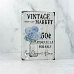 Hydrangeas Vintage Market sign