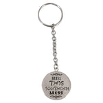Paula Deen Bless this Southern Mess Silver Tone Keychain by JTV