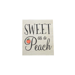Sweet as a Peach Mini wood block sign