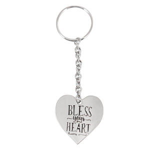 Paula Deen Bless Your Heart Silver Tone Keychain by JTV