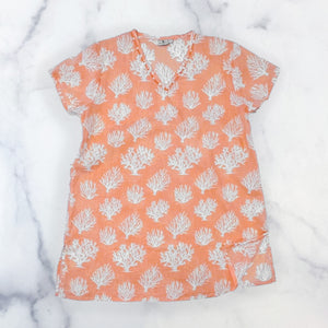 Paula Deen Coral Printed Dress