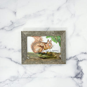 
            
                Load image into Gallery viewer, Watercolor 8x10 Rustic Framed Squirrel
            
        