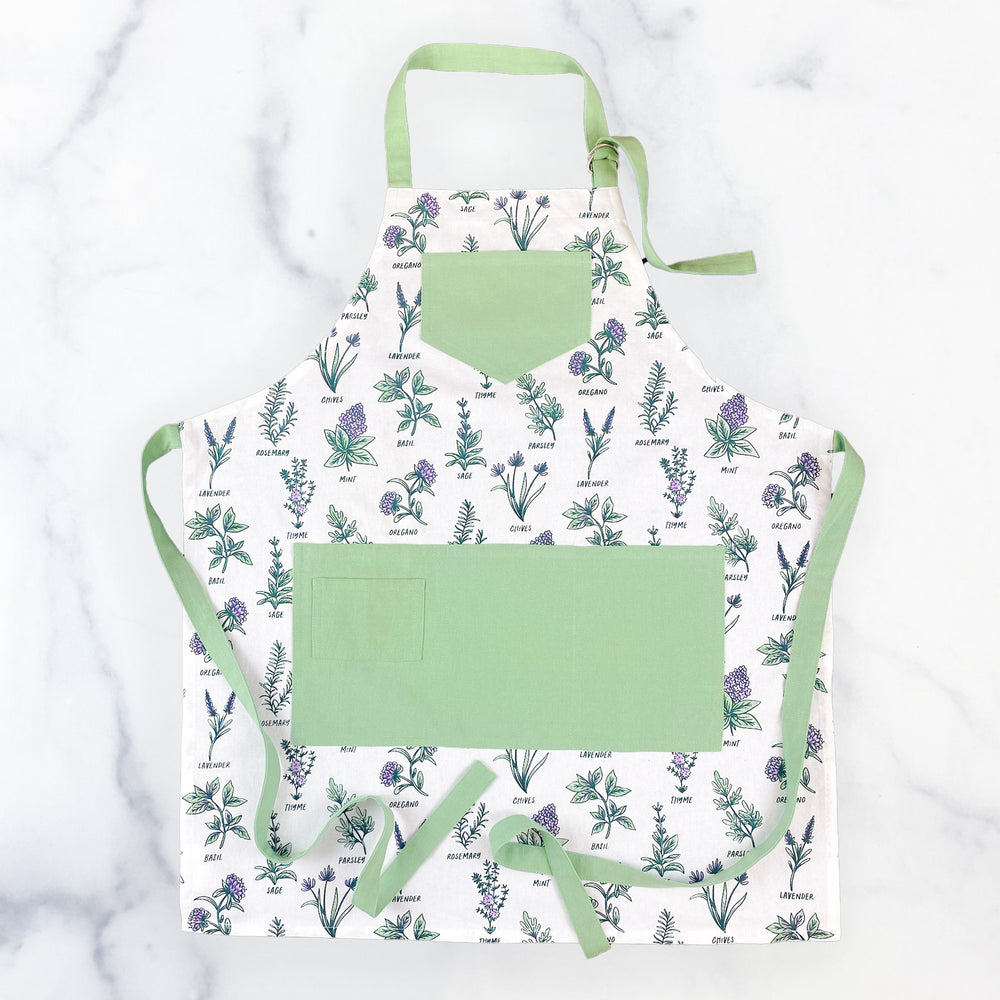 
            
                Load image into Gallery viewer, Garden Herb Pattern Apron
            
        
