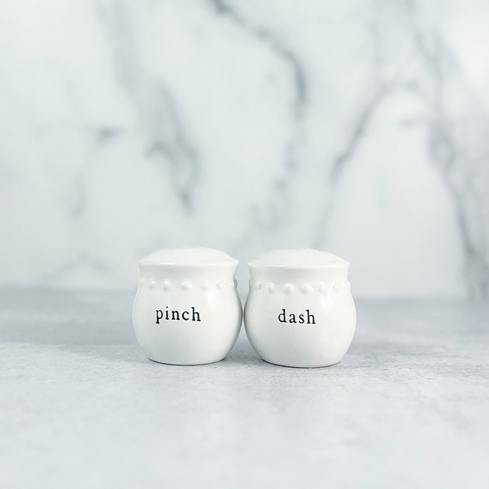 Pinch and Dash Ceramic Salt and Pepper Set