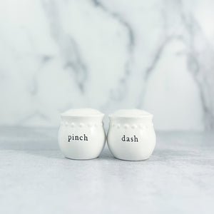
            
                Load image into Gallery viewer, Pinch and Dash Ceramic Salt and Pepper Set
            
        