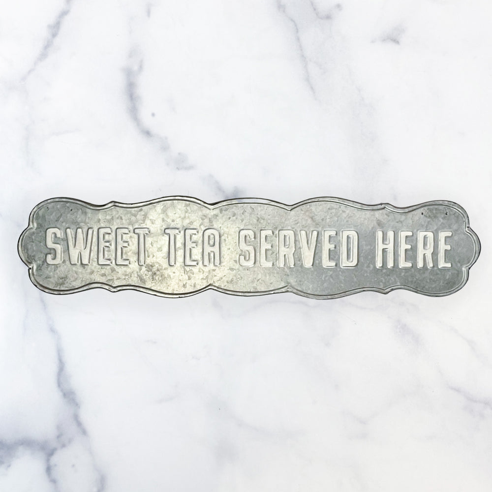 
            
                Load image into Gallery viewer, Sweet Tea Served Here Metal Sign
            
        